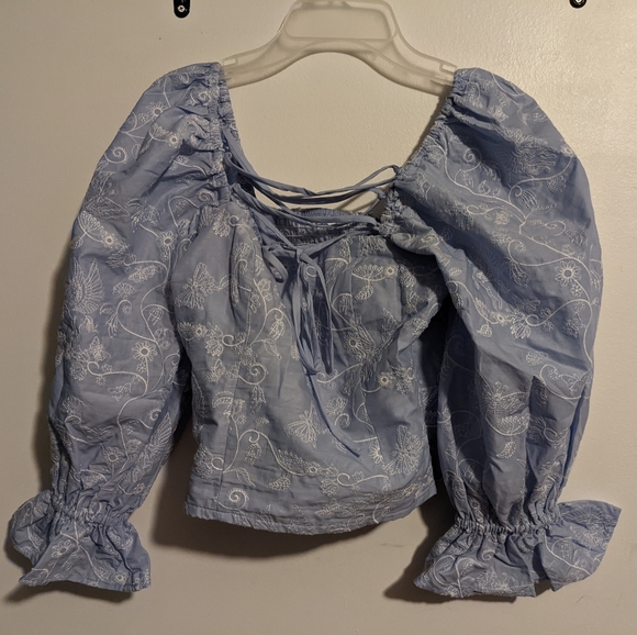 Blackmilk Unicorn Broderie Peasant Top - Picture 8 of 8